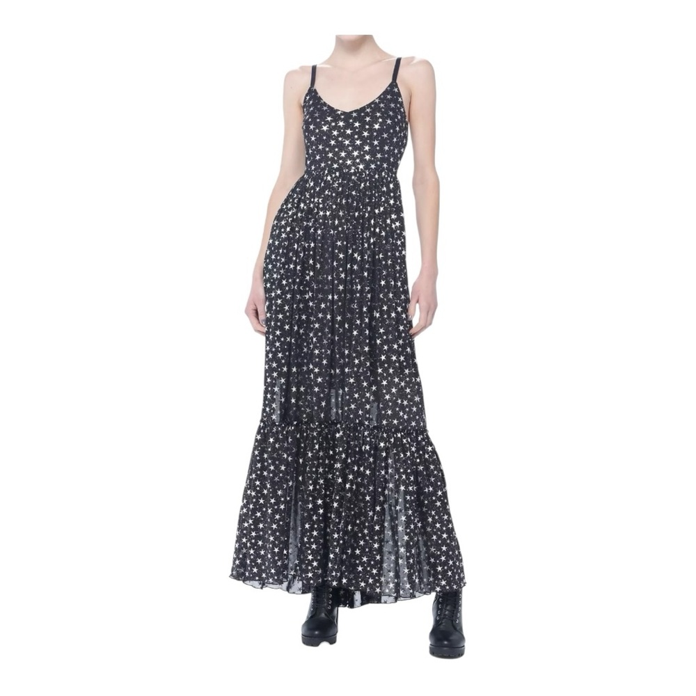 Hot Topic Cosmic Aura Starry Moon Whimsigoth Emo Shy Mesh Night Maxi Dress XL